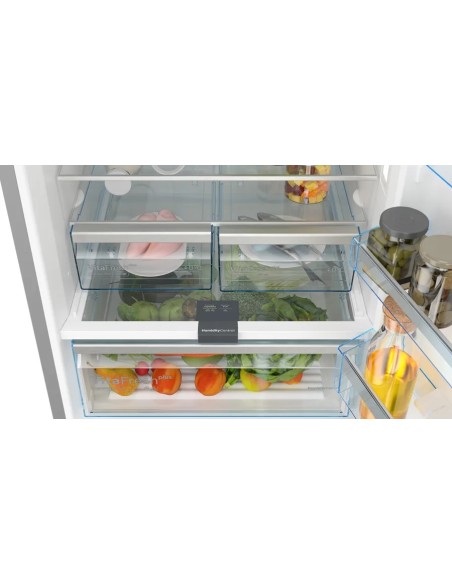 Combiné avec congélateur en bas pose-libre 193 x 70 cm Noir  Série 6