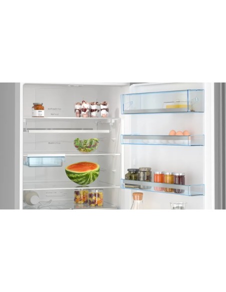 Combiné avec congélateur en bas pose-libre 193 x 70 cm Noir  Série 6