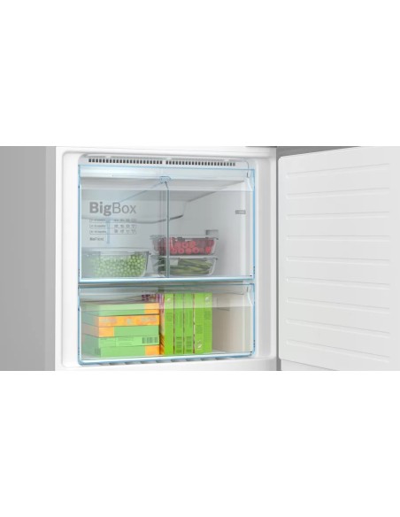 Combiné avec congélateur en bas pose-libre 193 x 70 cm Noir  Série 6