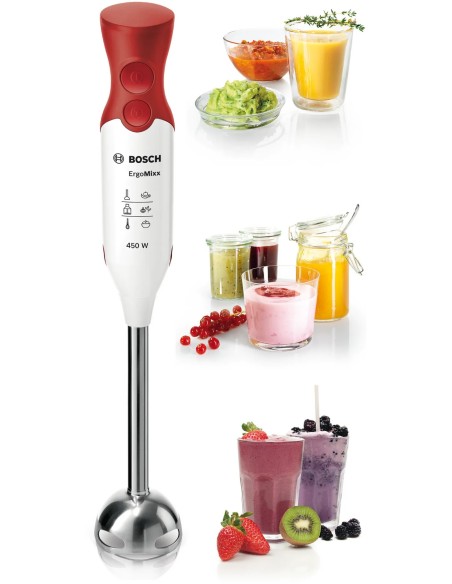 Mixeur plongeant ErgoMixx 450 W Blanc, rouge MSM64110