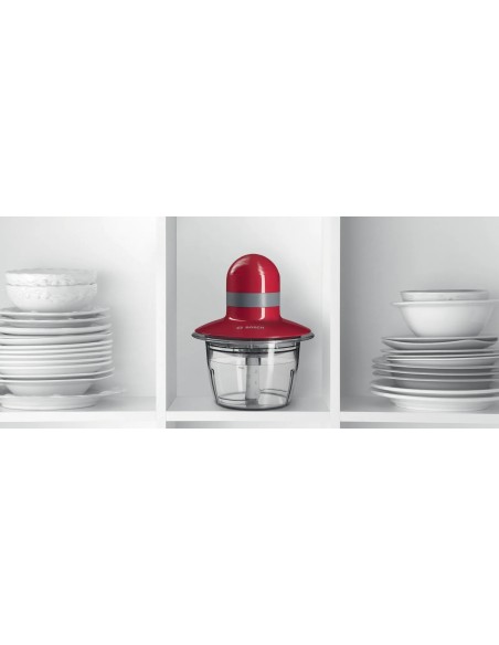 Mini hachoir 400 W Rouge, Gris