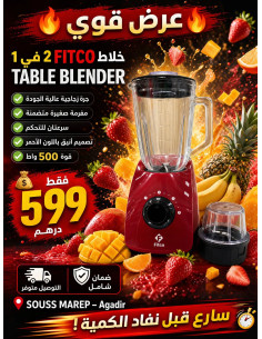 Blender de table Fitco 2 en 1 500 W