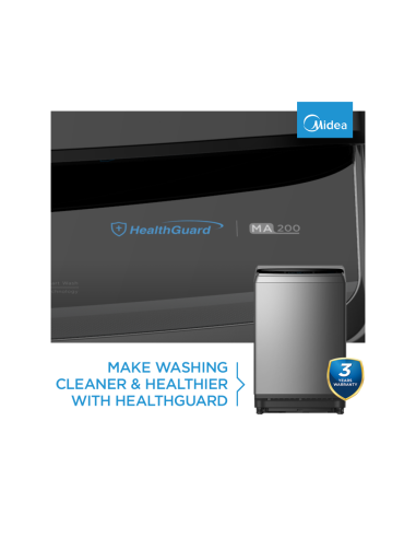 MACHINE A LAVER  MIDEA TOP LOADING FULL AUTO 10,5 KG GREY