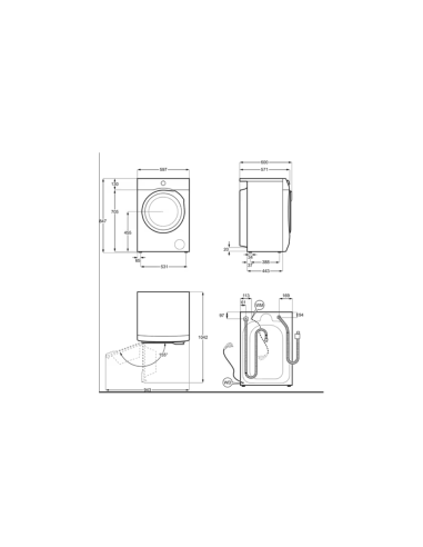 MACHINE A LAVER AEG 8KG 1400TR DARK SILVER