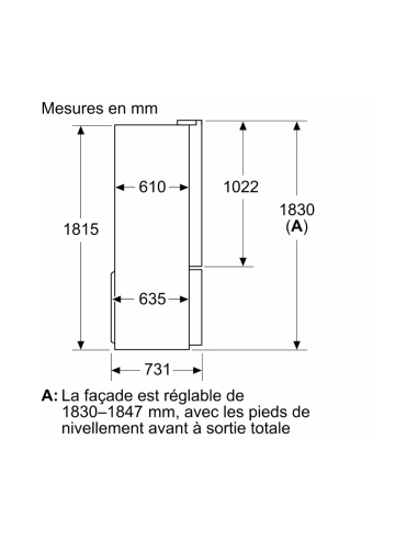 REFRIGERATEUR BOSCH 4 PORTES (FRENCH DOOR) INOX
