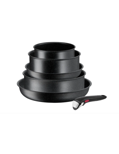 BATTERIE DE CUISINE TEFAL INGENIO 6P BLACKSTONE NOIR