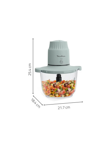 HACHOIR MOULINEX CHOPPEO 3EN1 4LAMES 500W BOL EN VERRE 2L