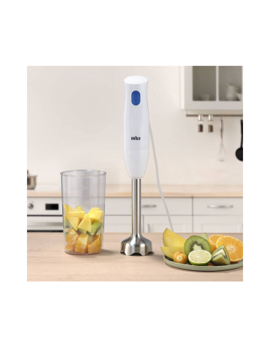 MIXEUR PLONGEANT BRAUN MULTIQUICK 1 450 W  BLANC