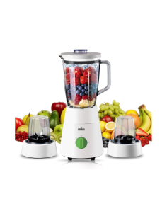 BLENDER BRAUN BOL VERRE 500 W- 1,5 L- TECHNOLOGIE TRIACTION, 2 MOULIN 2