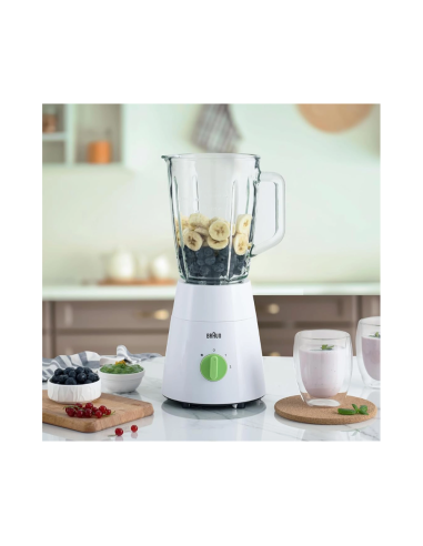 BLENDER BRAUN BOL VERRE 500 W- 1,5 L- TECHNOLOGIE TRIACTION, 2 MOULIN