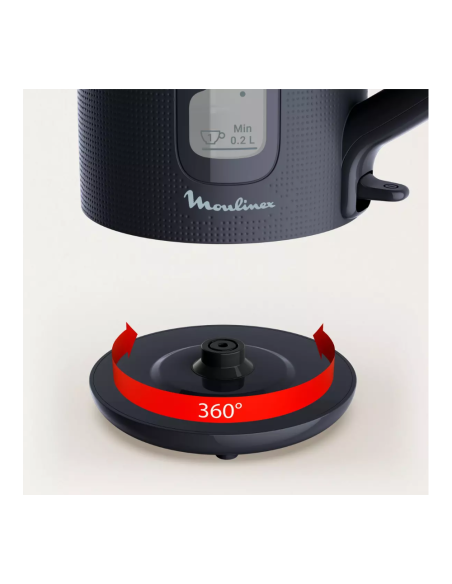 BOUILLOIRE MORNING 1,7L 2400W NOIR BY2M0810 MOULINEX