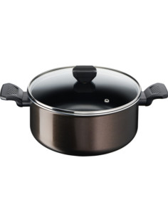 FAITOUT TEFAL UNLIMITED 24CM+COUV VERRE ANTIADHÉSIF - INDUCTION