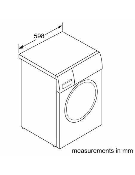 Série 4 lave-linge à chargement frontal 10 kg 1400 trs/min, Argent inox. WGA2540XME