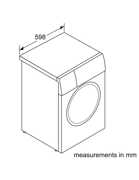 Série 8 lave-linge à chargement frontal 10 kg 1600 trs/min, Argent inox. WGB2560XME