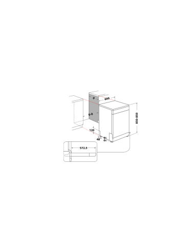 LAVE VAISSELLE WHIRLPOOL 13 COUVERTS 5 PROGRAMMES A+ INOX