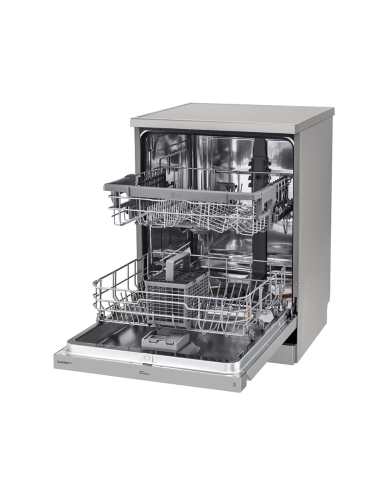 LAVE VAISSELLE LG 14 COUVERTS QUADWASH STEAM | EASYRACK SMARTTHINQ SILVER