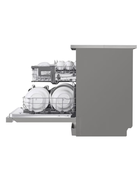 LAVE VAISSELLE LG 14 COUVERTS QUADWASH STEAM | EASYRACK SMARTTHINQ SILVER