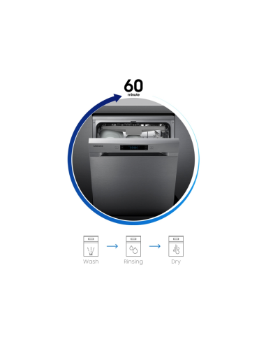 LAVE VAISSELLE SAMSUNG 13 COUVERTS 5 PROGRAMMES GRIS