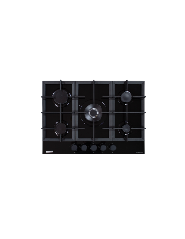 PLAQUE SCHNEIDER 5 FEUX 70 Cm EN VERRE NOIR