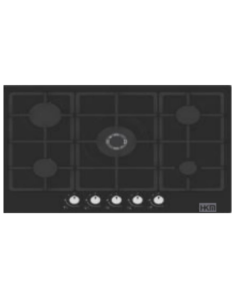 PLAQUE HKM 5 FEUX 86CM EN FONTE AVEC VALVE DE SECURITE NOIR