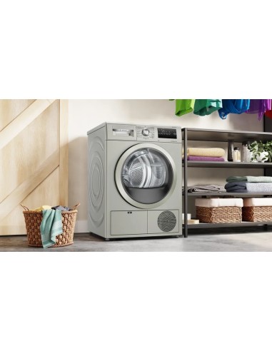 sèche-linge marque  bosch  à condensation 8 kg Argent inox. WTN86202ME